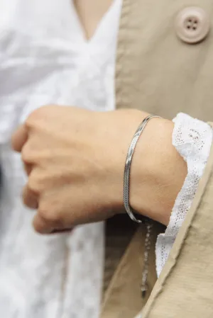 Nordic Muse Snake Chain Silver Bracelet