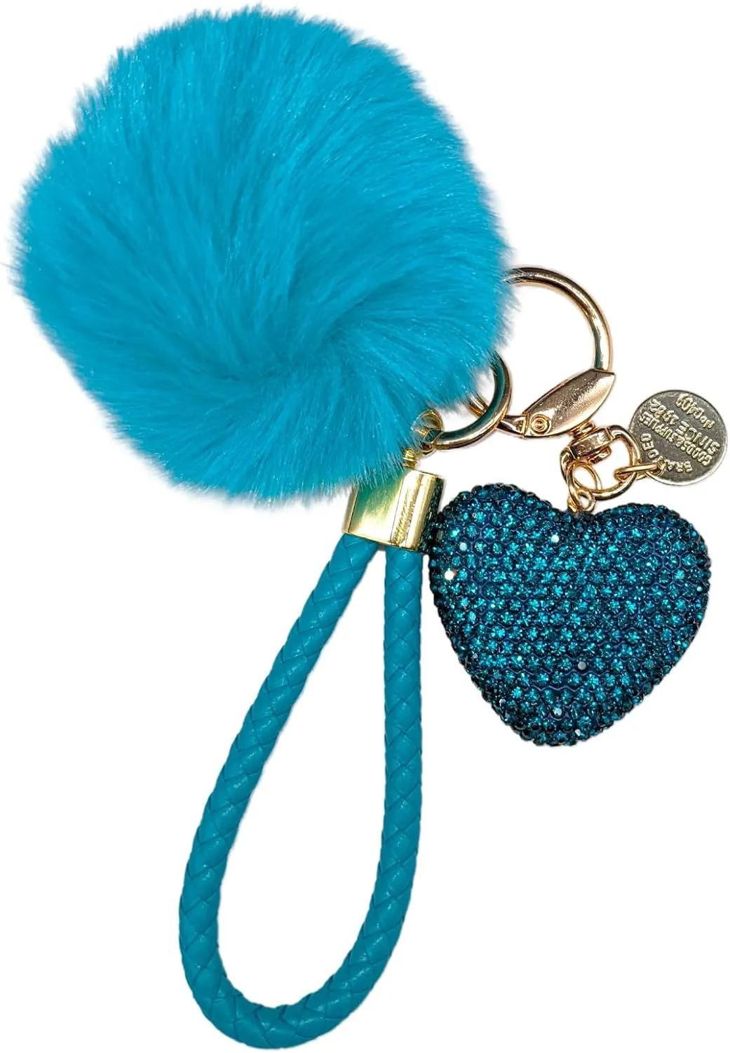 Pom Pom Keychain Faux Fur Car Key Accessories Wristlet Key Chain,Key Ring Handbag Backpack Pendant for Women and Girls