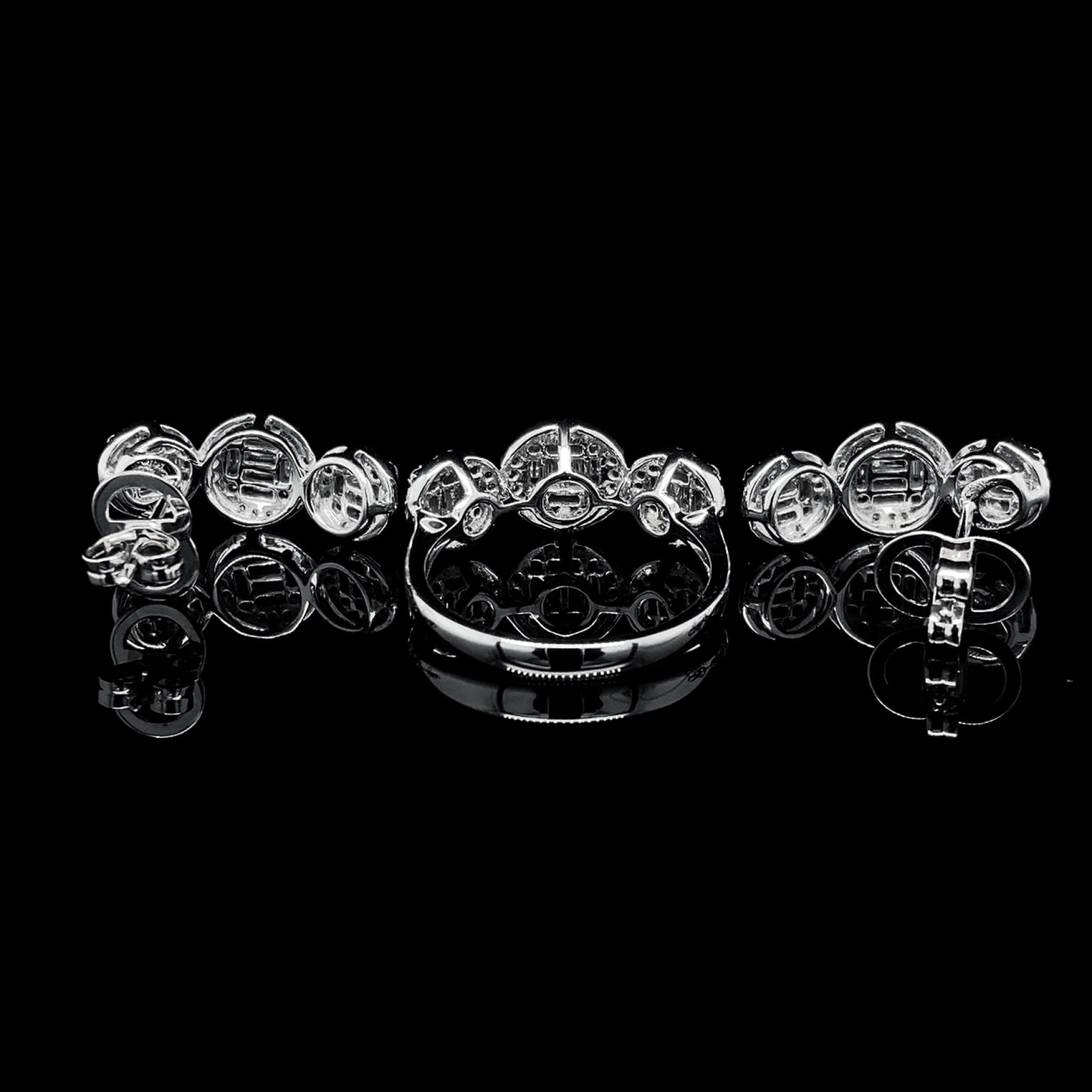 PRE-ORDER | Trio Round Diamond Jewelry Set 14kt