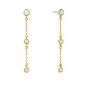 Rhinestone Chain Drop Earrings