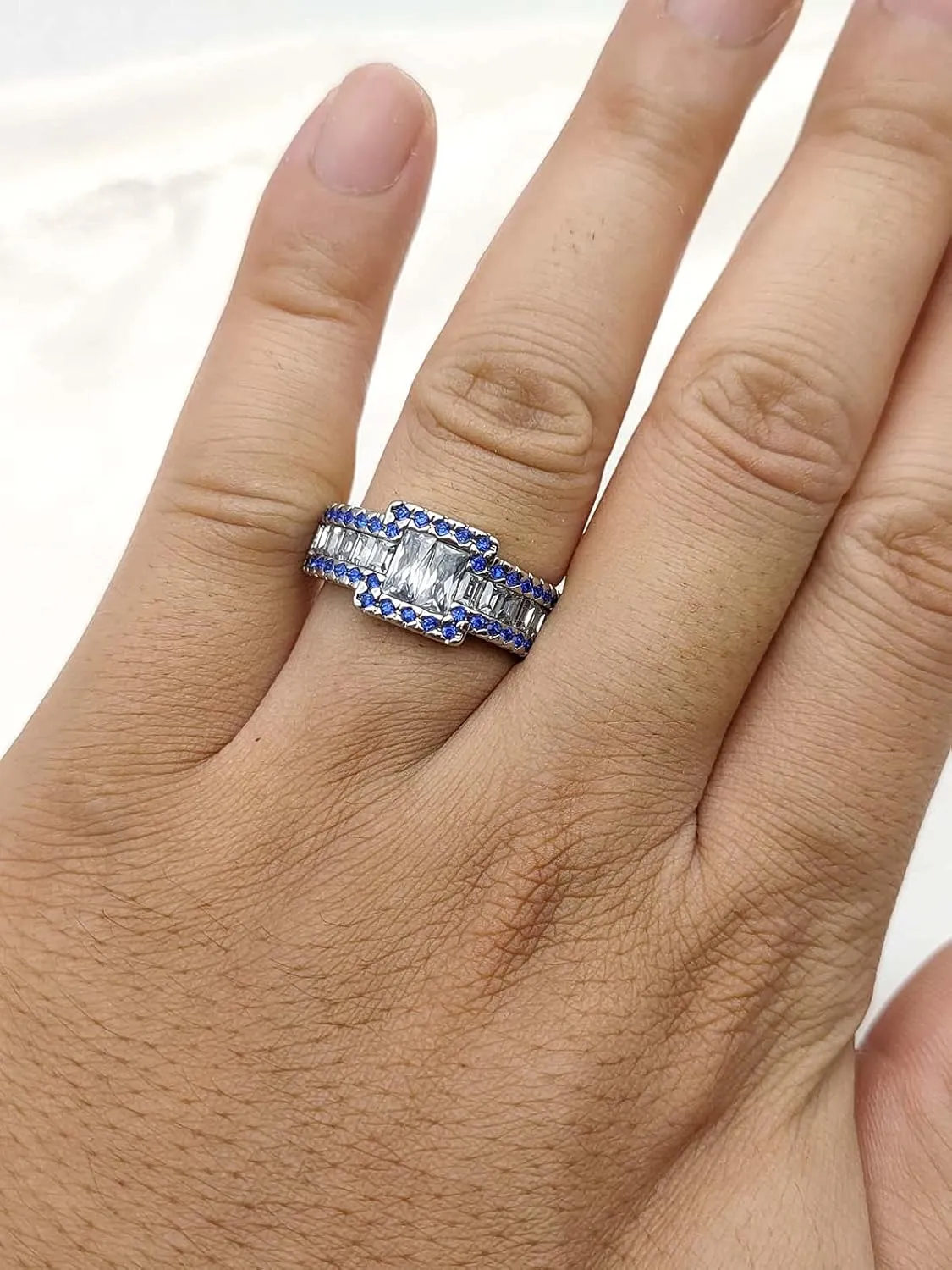 ringheart 2 Rings His and Hers Ring Couple Rings Matching Ring AAA Cz Womens Wedding Ring Sets Tungsten Mens Wedding Bands