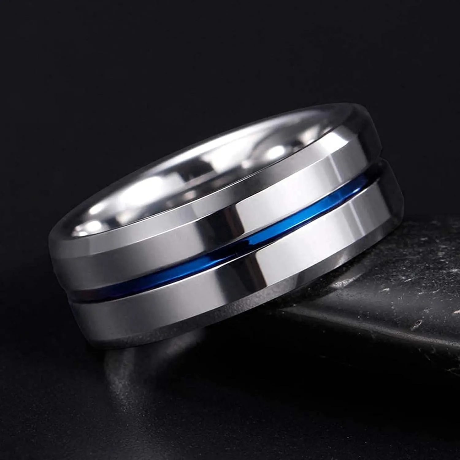 ringheart 2 Rings His and Hers Ring Couple Rings Matching Ring AAA Cz Womens Wedding Ring Sets Tungsten Mens Wedding Bands