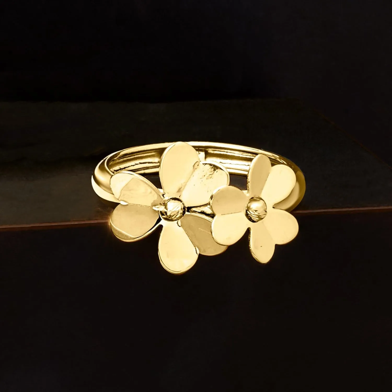 Ross-Simons Italian 14kt Yellow Gold Flower Ring