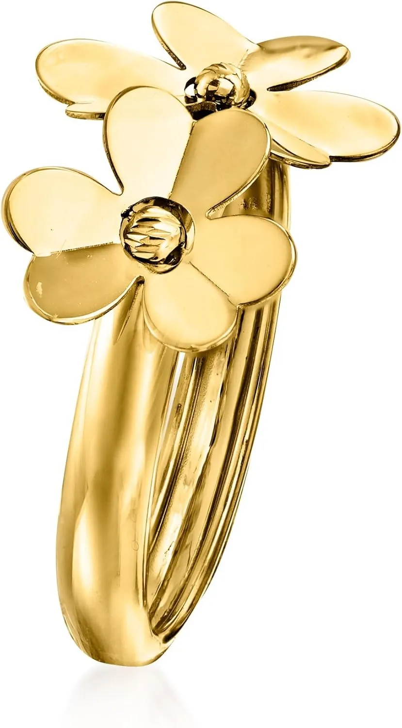 Ross-Simons Italian 14kt Yellow Gold Flower Ring