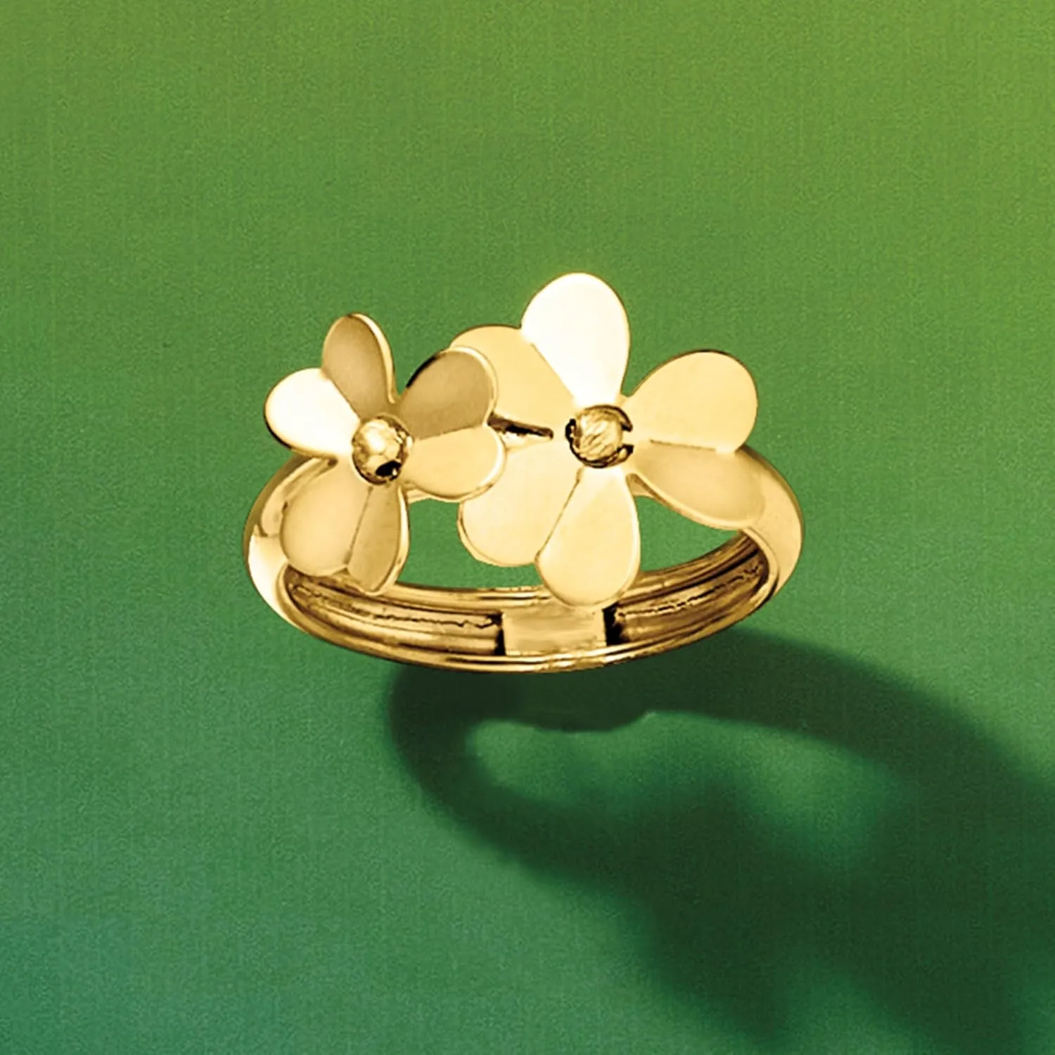 Ross-Simons Italian 14kt Yellow Gold Flower Ring