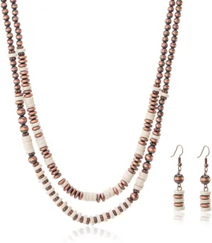 Rustic Couture's Western Turquoise Jewelry Set for Women Multi Layer Necklaces Navajo Cowgirl Beaded Neacklaces