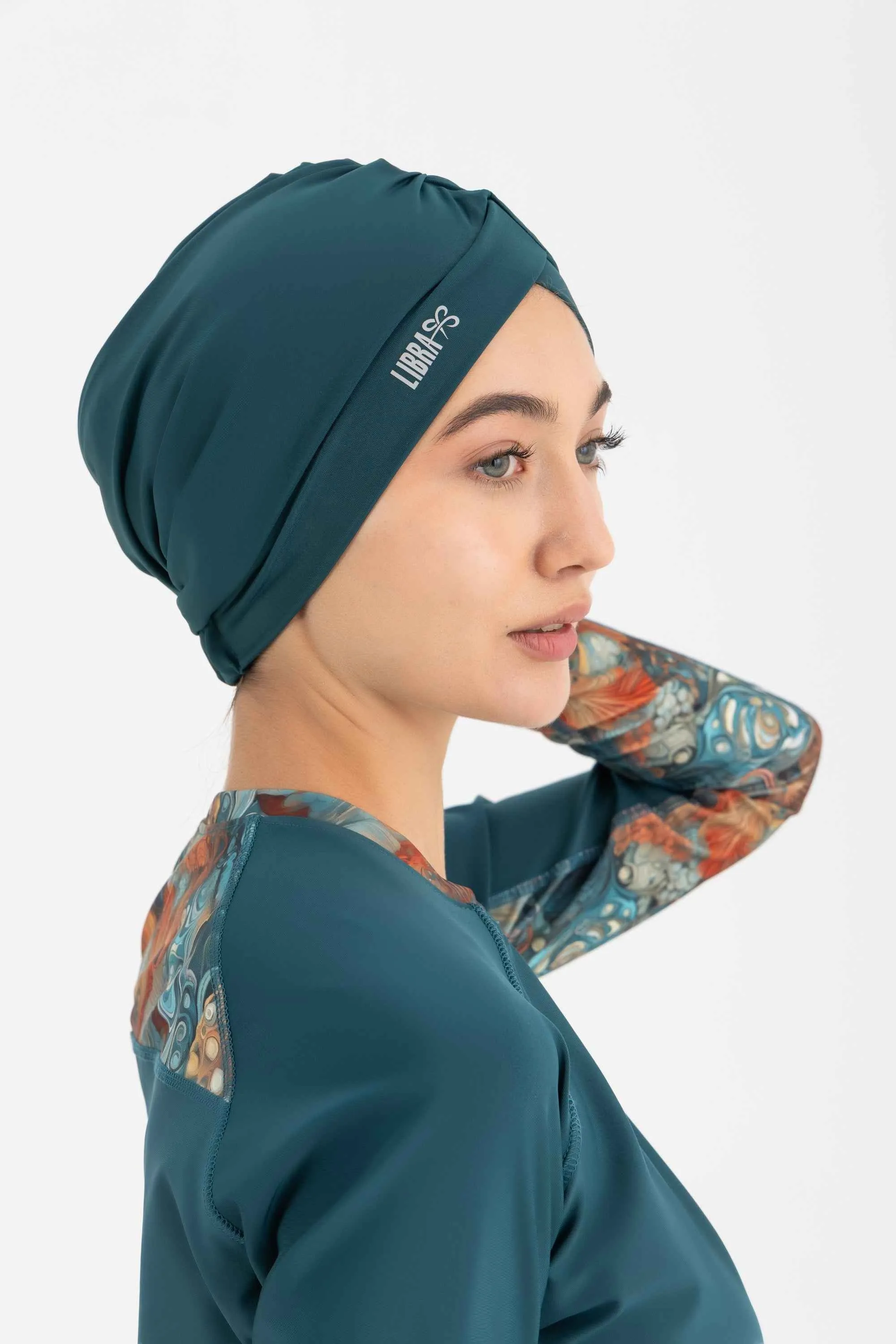 Sleek Swim Turban Deep Teal