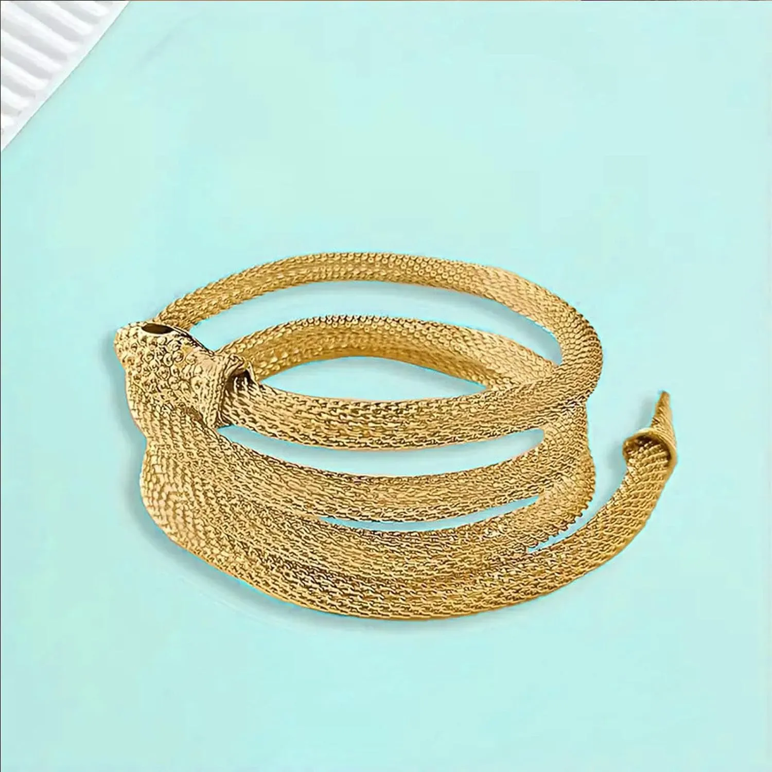 Snake Necklace, Punk Bendable Choker Necklaces Snake Skin Print Vintage Long Chain Necklace For Women Party Halloween Anniversary Birthday Jewelry Gift