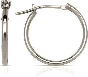 Solid 14k Yellow or White Gold 1mm Classic Tube Hoop Earrings  Real Gold Small Hoop Earrings for Women  Dainty, Hypoallergenic & Lightweight  Sizes 10mm to 25mm