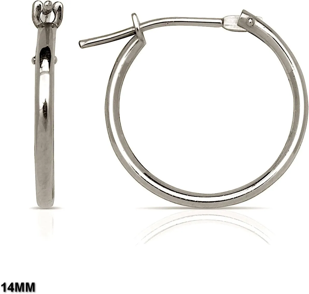 Solid 14k Yellow or White Gold 1mm Classic Tube Hoop Earrings  Real Gold Small Hoop Earrings for Women  Dainty, Hypoallergenic & Lightweight  Sizes 10mm to 25mm