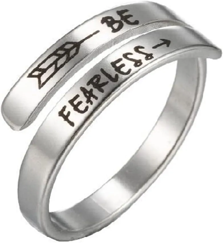 Stainless Steel Christian Cross Engraved Love Faith Hope Blessed Ring Polished Opening Adjustable Letter Religious Ring for Women Men Birthday Jewelry Gift