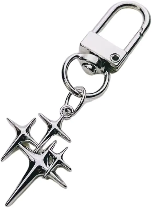 Star Moon Keychain Y2k Aesthetic Accessories Keychain Purse Bag Charms Keyring for Women Girls