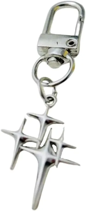Star Moon Keychain Y2k Aesthetic Accessories Keychain Purse Bag Charms Keyring for Women Girls