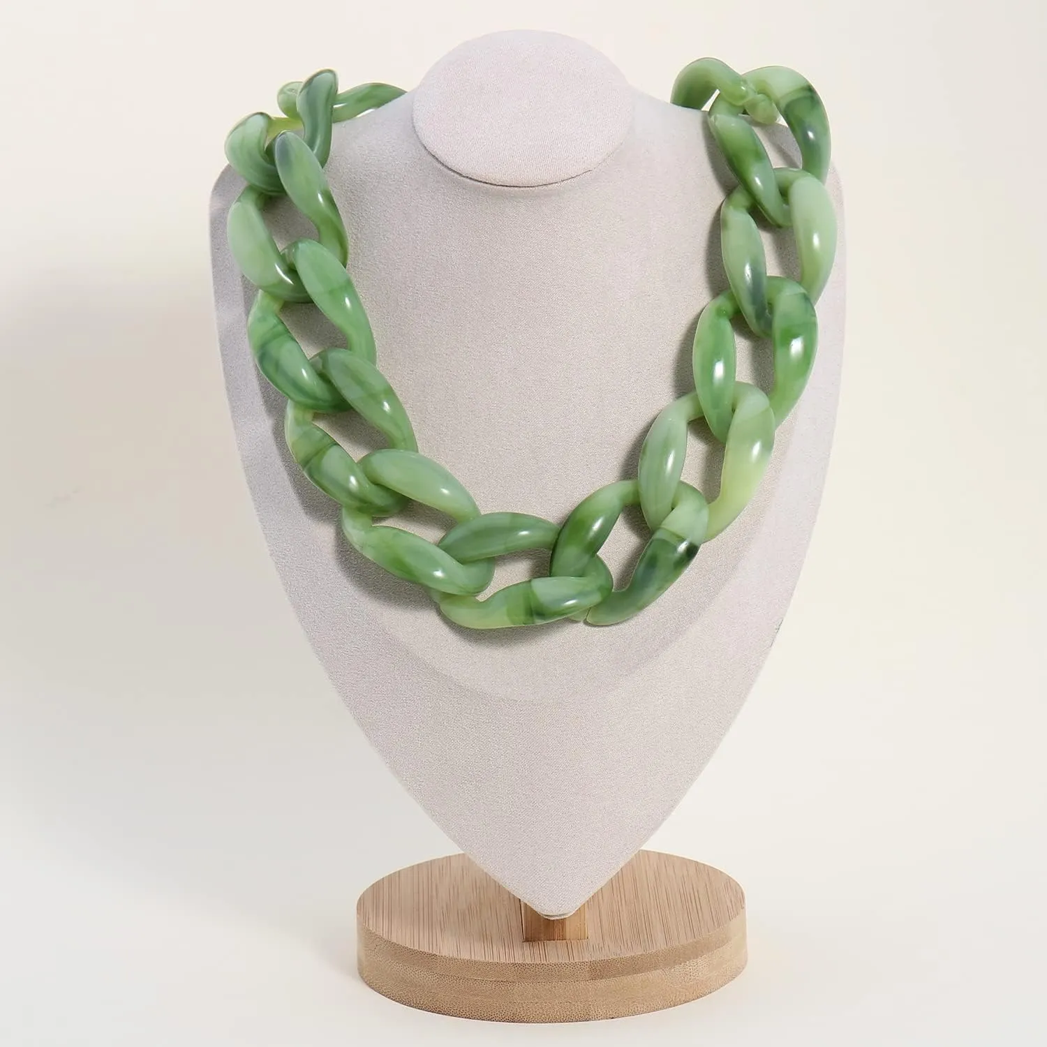 Statement Chunky Choker Fashion Acrylic Cable Link Chain Necklace for Women