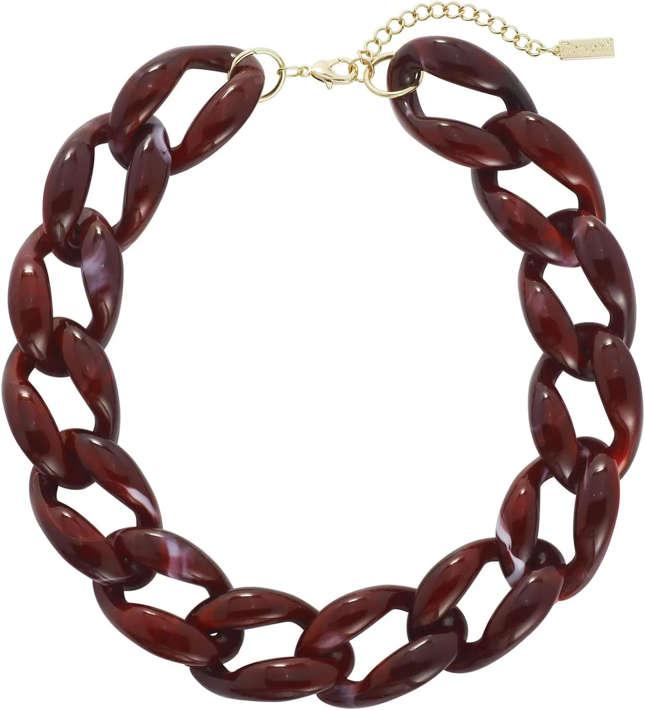 Statement Chunky Choker Fashion Acrylic Cable Link Chain Necklace for Women