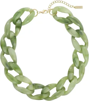 Statement Chunky Choker Fashion Acrylic Cable Link Chain Necklace for Women