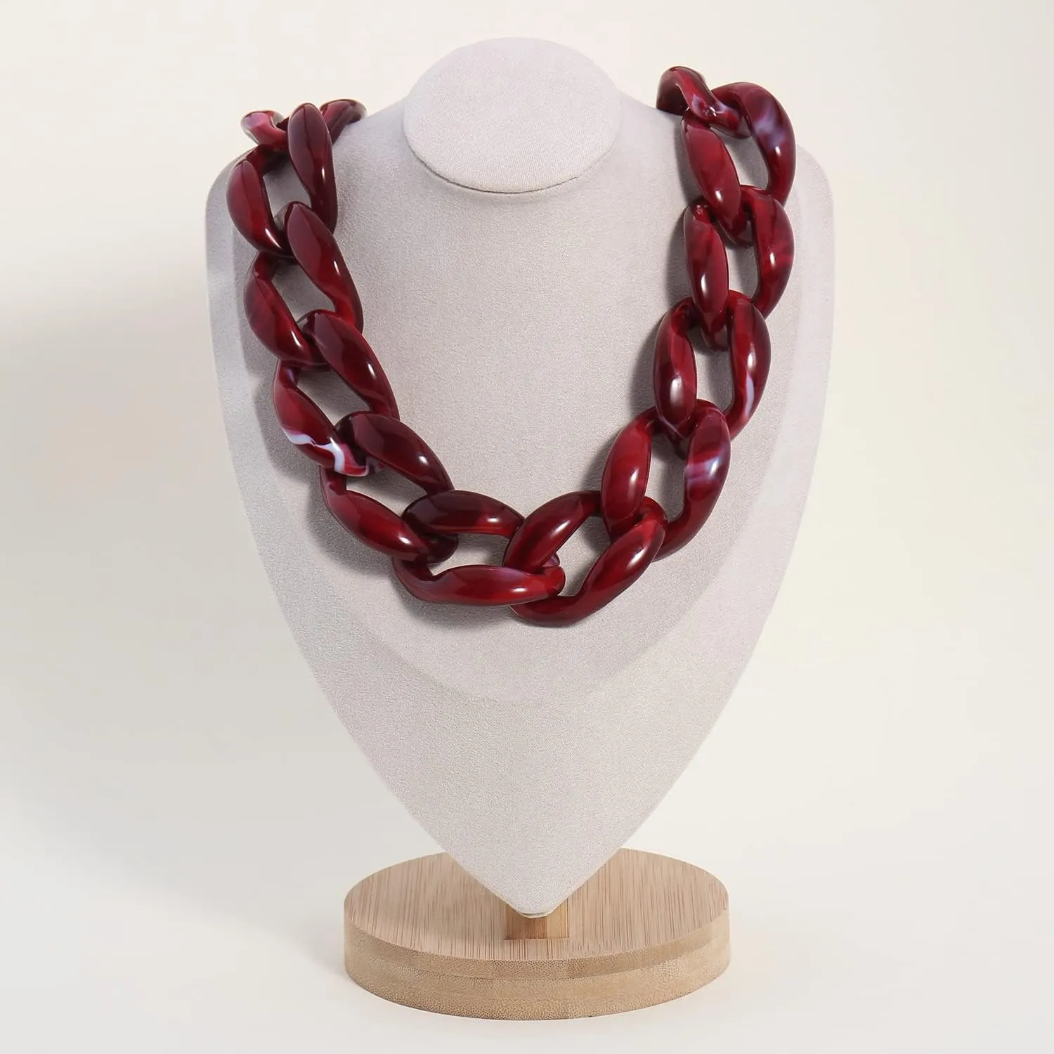 Statement Chunky Choker Fashion Acrylic Cable Link Chain Necklace for Women