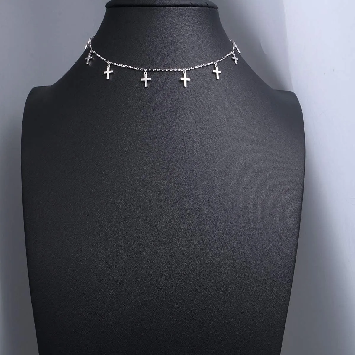Sterling Silver Jewelry Choker Necklace Pendant Disc Chain Statement Necklace For Women 13 3 inches
