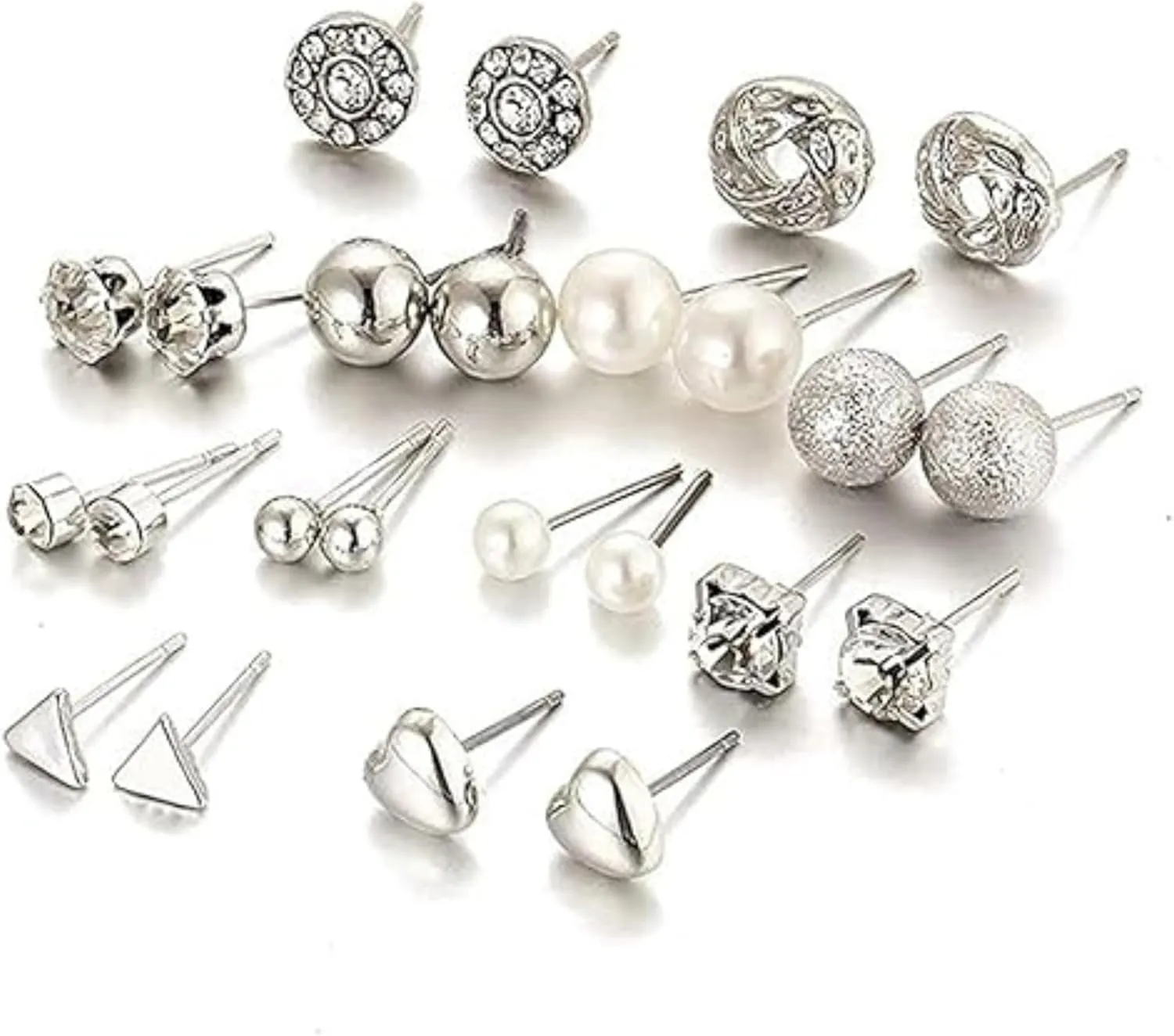 Stud Earrings Set  Multiple Sizes | Hypoallergenic, Minimalist, Classic Round Design | Perfect for Everyday Wear, Gifts & Special Occasions