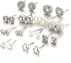 Stud Earrings Set  Multiple Sizes | Hypoallergenic, Minimalist, Classic Round Design | Perfect for Everyday Wear, Gifts & Special Occasions