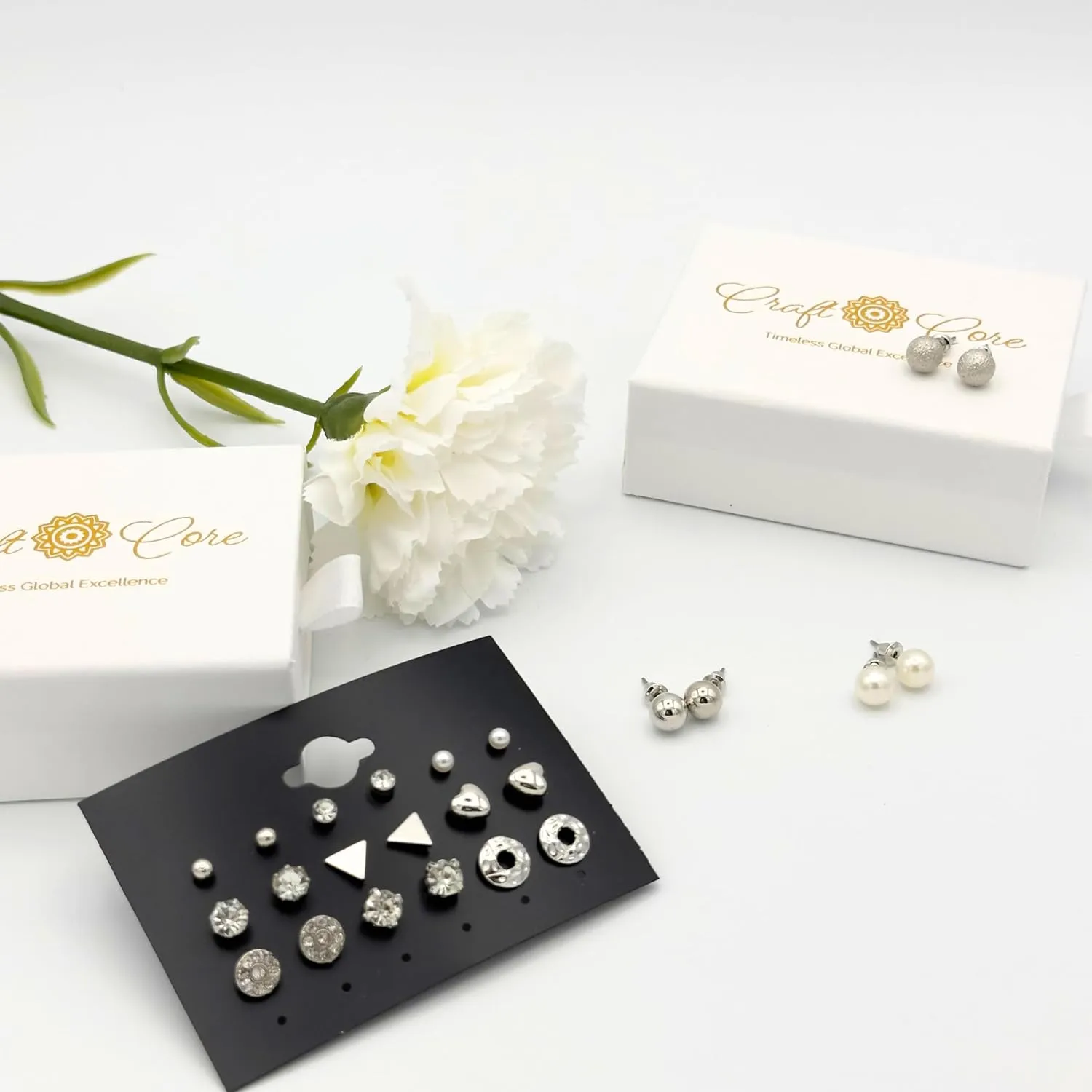 Stud Earrings Set  Multiple Sizes | Hypoallergenic, Minimalist, Classic Round Design | Perfect for Everyday Wear, Gifts & Special Occasions