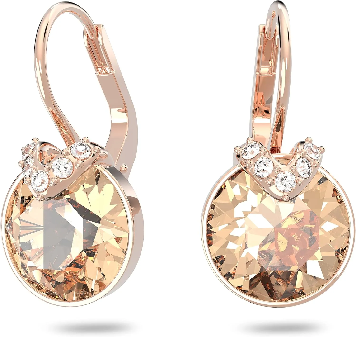 Swarovski Bella V Crystal Earrings, Grey, Yellow, Clear, Rose Color Crystals, Part of the Swarovski Bella V Collection