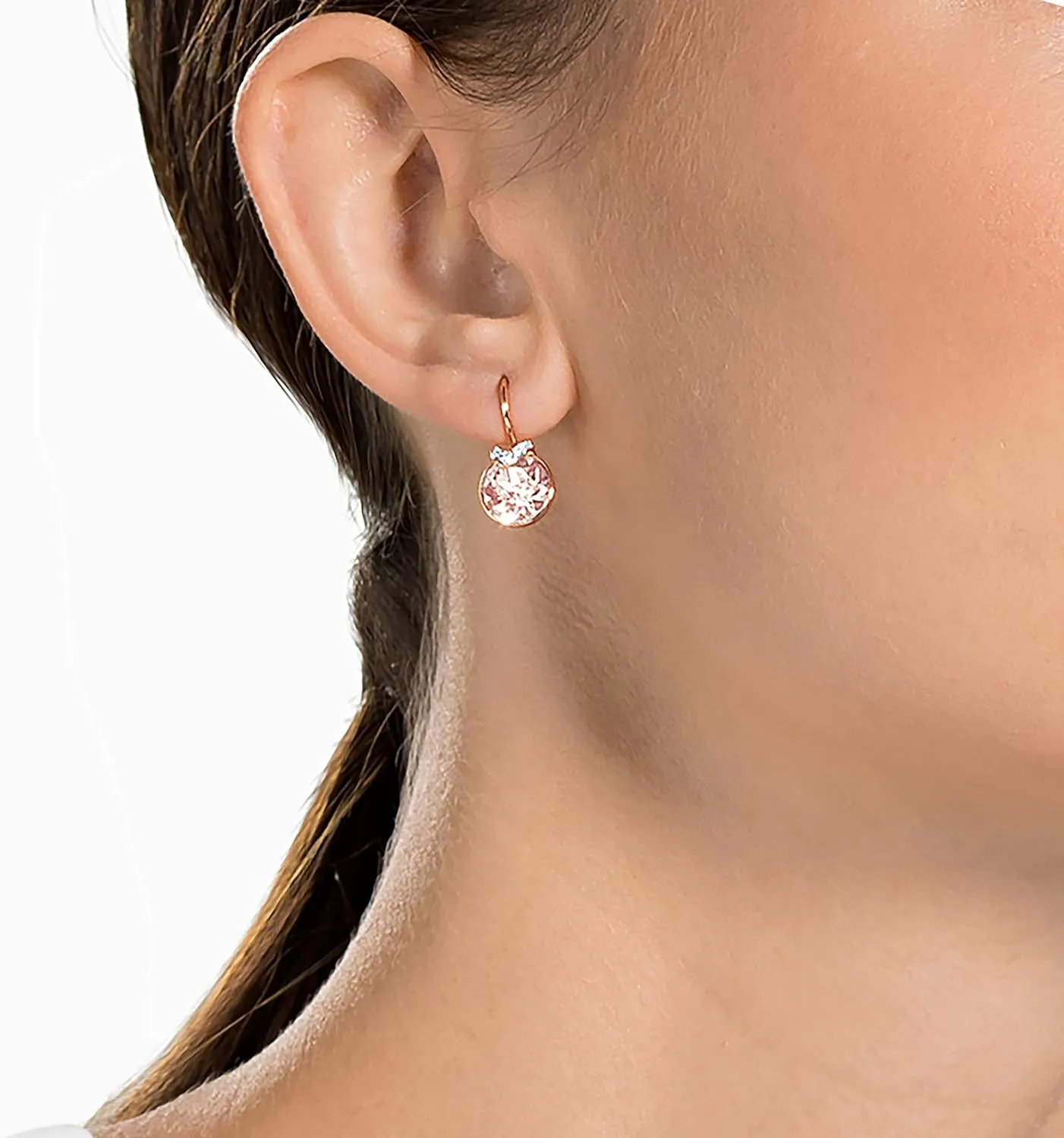 Swarovski Bella V Crystal Earrings, Grey, Yellow, Clear, Rose Color Crystals, Part of the Swarovski Bella V Collection