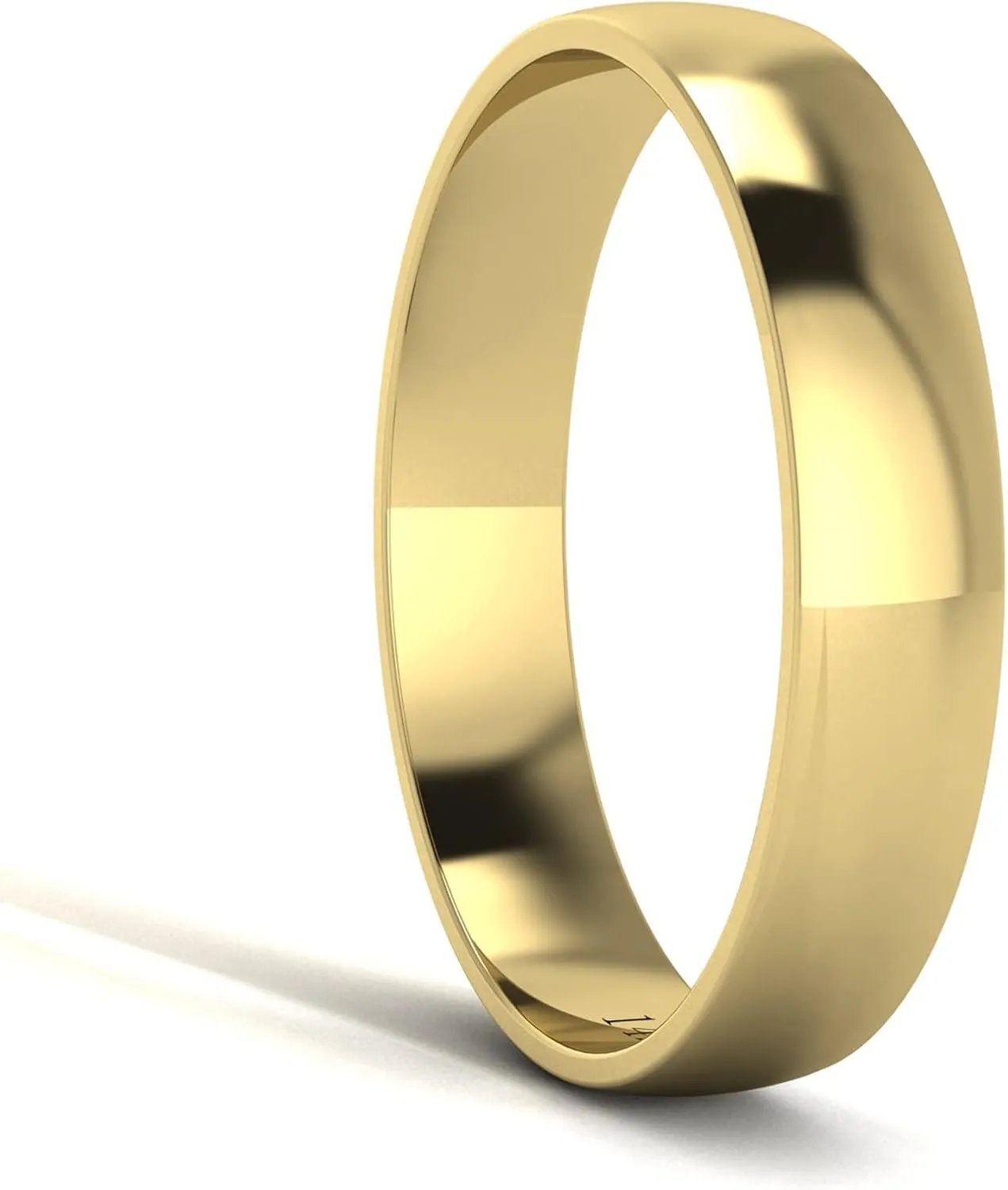 Unisex Solid 14k White Rose Yellow Gold 4mm Comfort Traditional Highly Polished Wedding Ring Plain Band