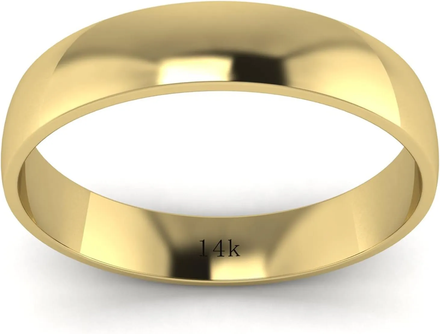 Unisex Solid 14k White Rose Yellow Gold 4mm Comfort Traditional Highly Polished Wedding Ring Plain Band