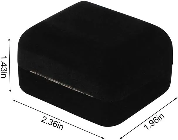 Velvet Metal Glossy with LED Jewelry Gift Box for Proposal, Engagement, Wedding - Easy to fit into Your Pocket or Handbag