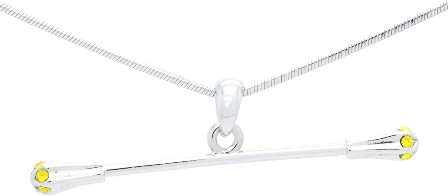 Violet Victoria & Fan Star Jewelry Baton Necklace - Baton Pendant - Baton Twirling