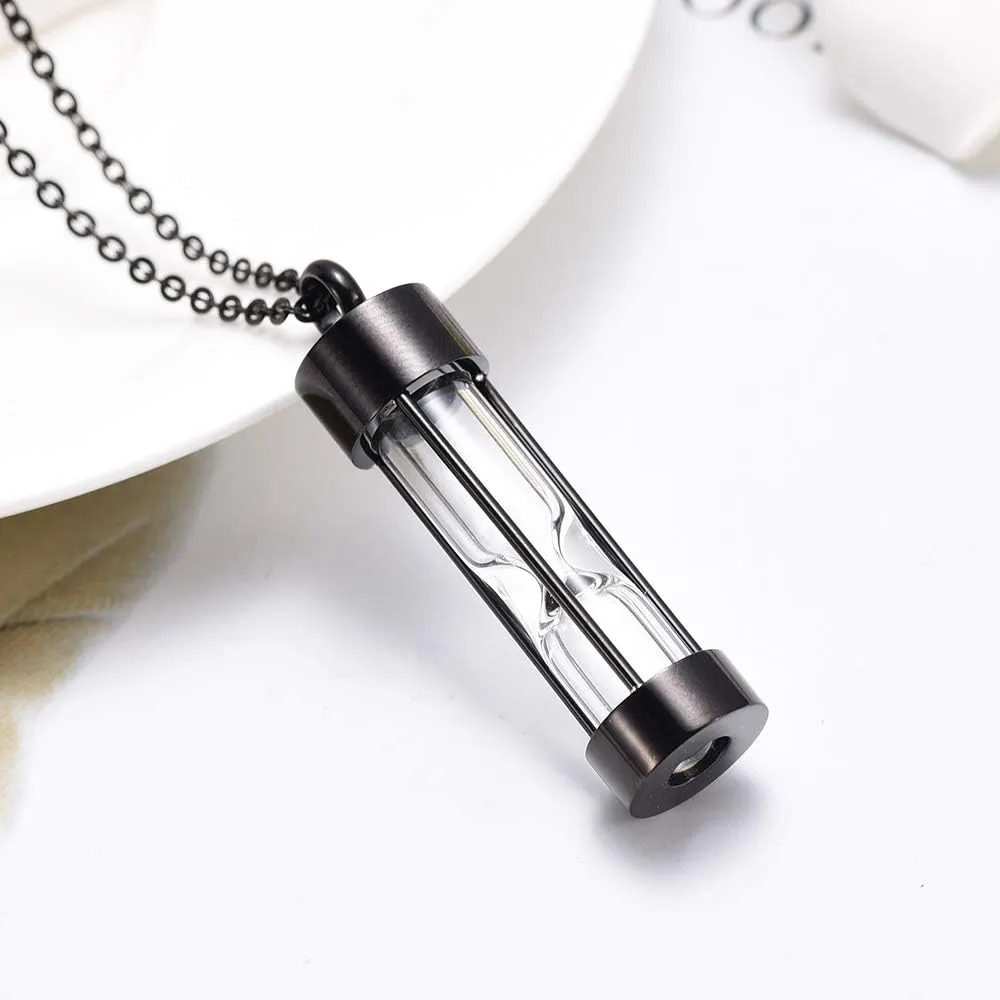 weikui Cremation Jewelry for Ashes - Memorial Keepsake for Hourglass Ashes Urn Pendants Cremation Necklace for Ashes for Dad Mom Grandpa