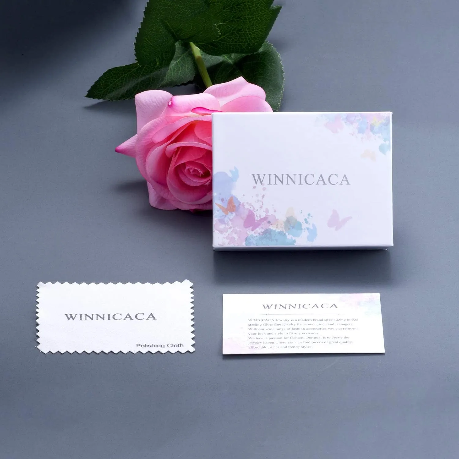WINNICACA Christmas & Birthday Gifts: Initial Necklaces - 925 Sterling Silver Letter Pendants with Birthstone A-Z