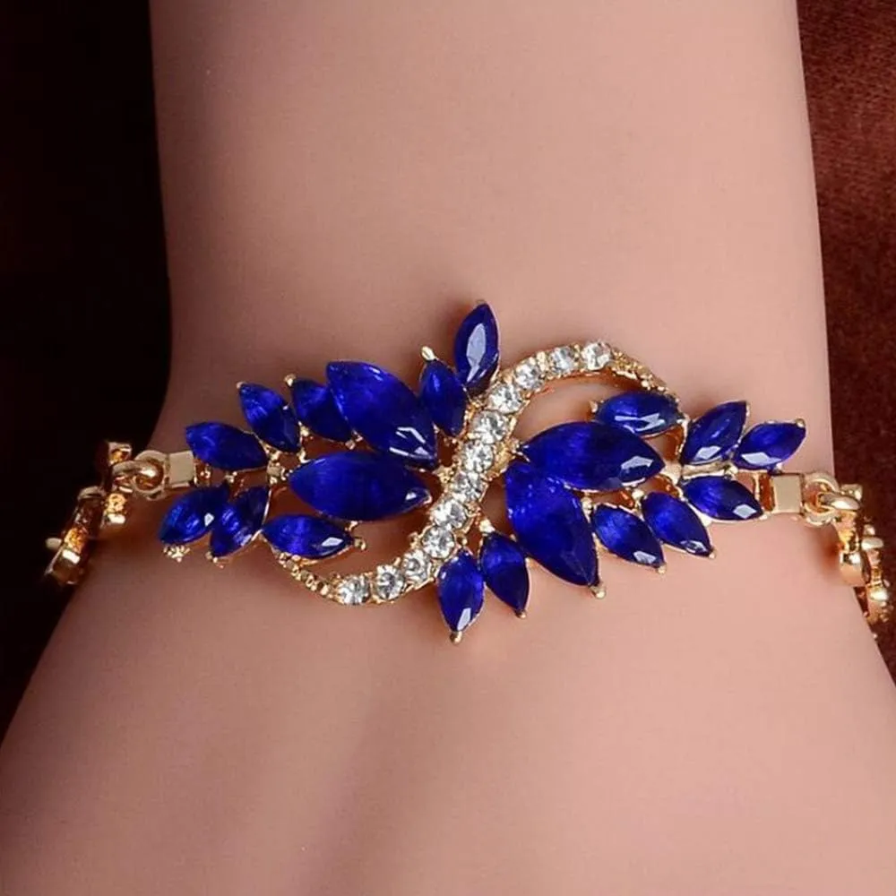 YERTTER Retro Female Jewelry Bangle Adjustable Fashion Style Rhinestones Charming Bracelet for Women Men Party Prom Vacation