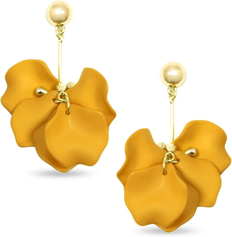 ZENZII Gifts for Women,Flower Pastel Petals Dangle Earrings,Christmas Valentines Mothers day Birthday Gifts for Her Women Mom Wife Sister Girlfriend Teenage Girls