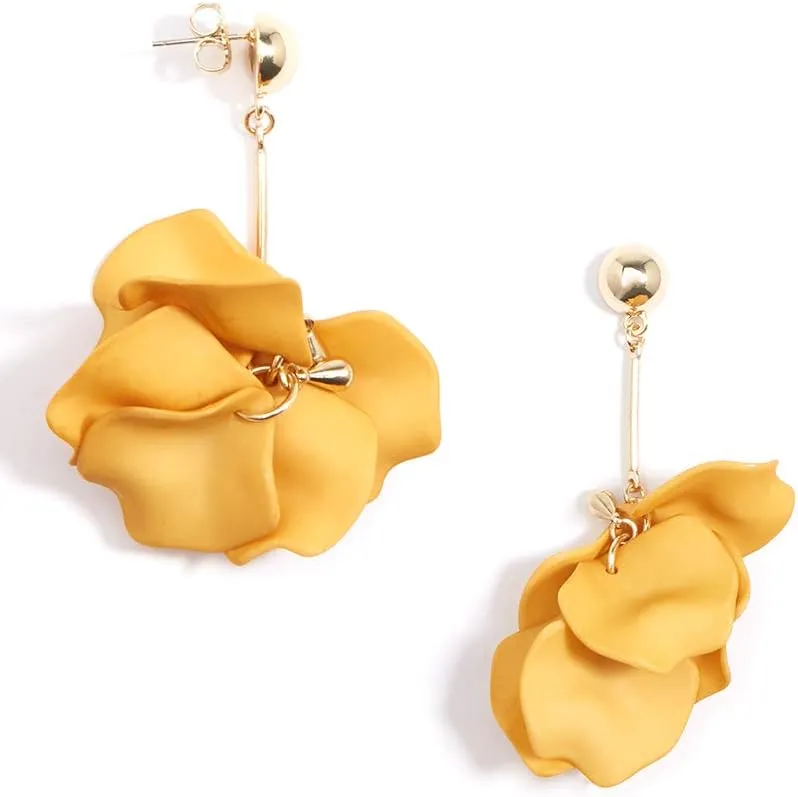ZENZII Gifts for Women,Flower Pastel Petals Dangle Earrings,Christmas Valentines Mothers day Birthday Gifts for Her Women Mom Wife Sister Girlfriend Teenage Girls